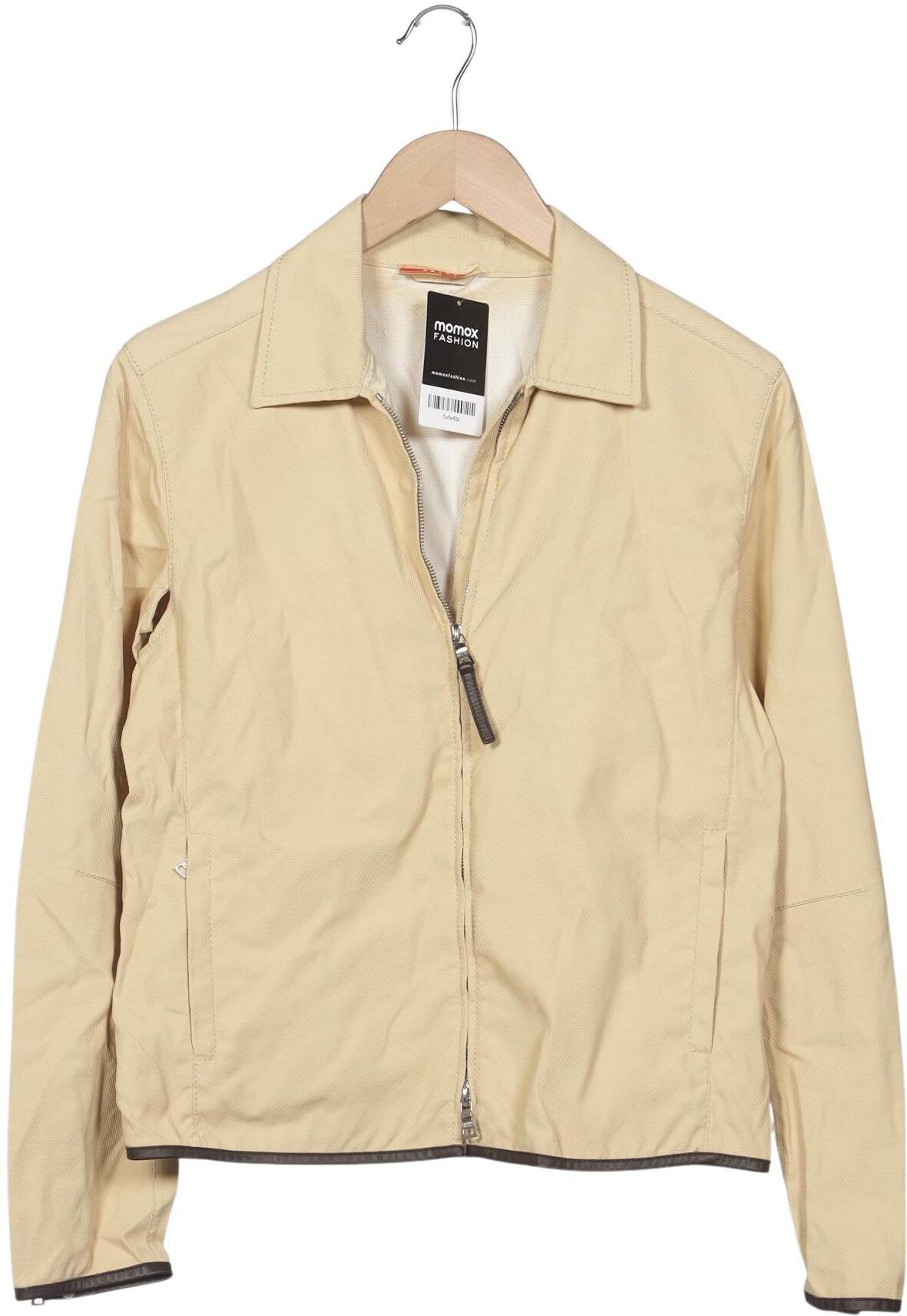 Prada Damen Jacke, Beige, Gr. EU 36 (IT 42), Synthetik / Leder - Second Hand