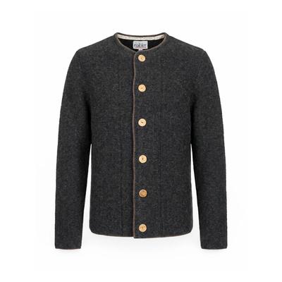 Strickjacke NÜBLER "Strickjacke Hannes", Herren, Gr. XL, grau, Obermaterial: 100% Baumwolle CO., Strickjacken Strickjacke