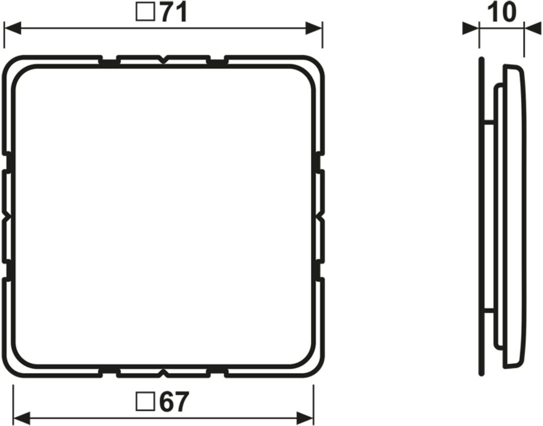 Jung Blind-Abdeckung aws kompl.mit Tragring CD 594-0 WW (CD594-0WW)