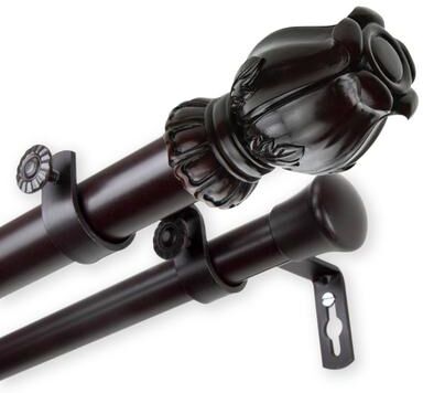 InStyleDesign Majesty 1 inch Diameter Adjustable Double Curtain Rod