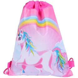 Schulschuhbeutel Turnanzug Regenbogen Einhorn 35x27 cm