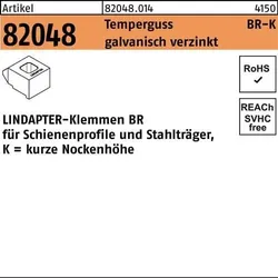 Klemme R 82048 GTW 40 BR 20/7,0 Temperguss galv.verz. 1St. LINDAPTER