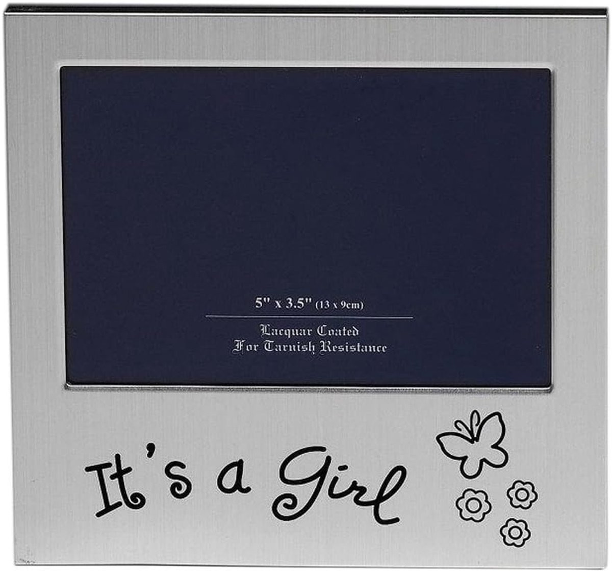 Zilveren Baby Meisje Fotolijst voor Babykamer Decoratie, 5x3 Inch