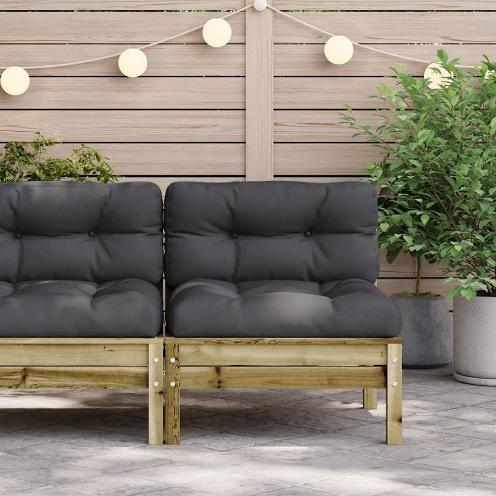 vidaXL Patio Sofa Vacuum pressure treated pine wood, Oxford fabric
