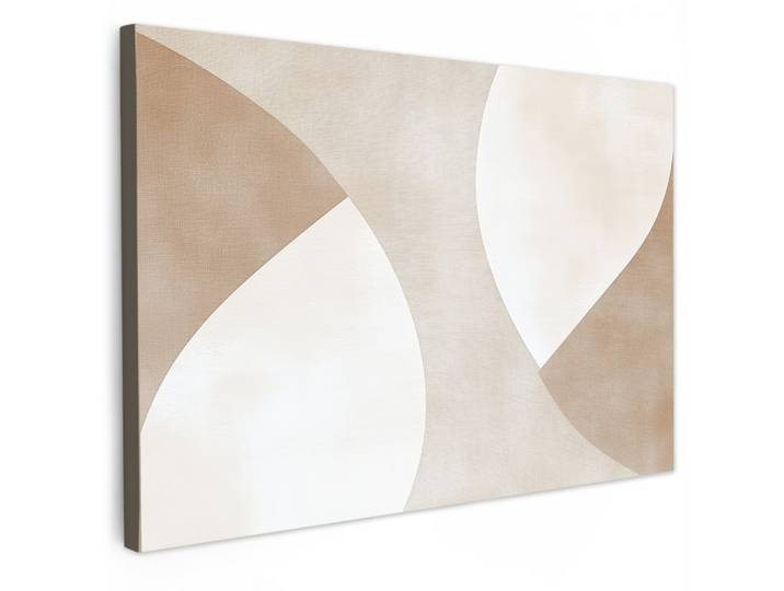 LEINWANDBILD Braun - Japandi - Abstrakt Gemälde 60x40 cm