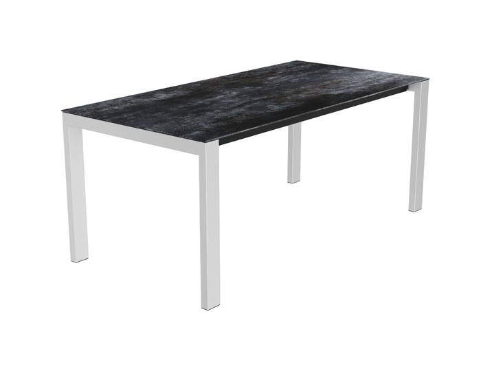Gartentisch Panama Edelstahl gebürstet / Dark Night Keramik/Edelstahl B 180 T 90 cm - Möbel Konfigurator: Traummöbel individuell zusammenstellen