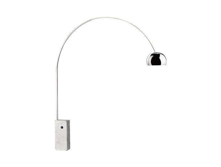 Flos - Lampadaire arc Arco - Métal - Marbre de Carrare - Designer Achille Castiglioni