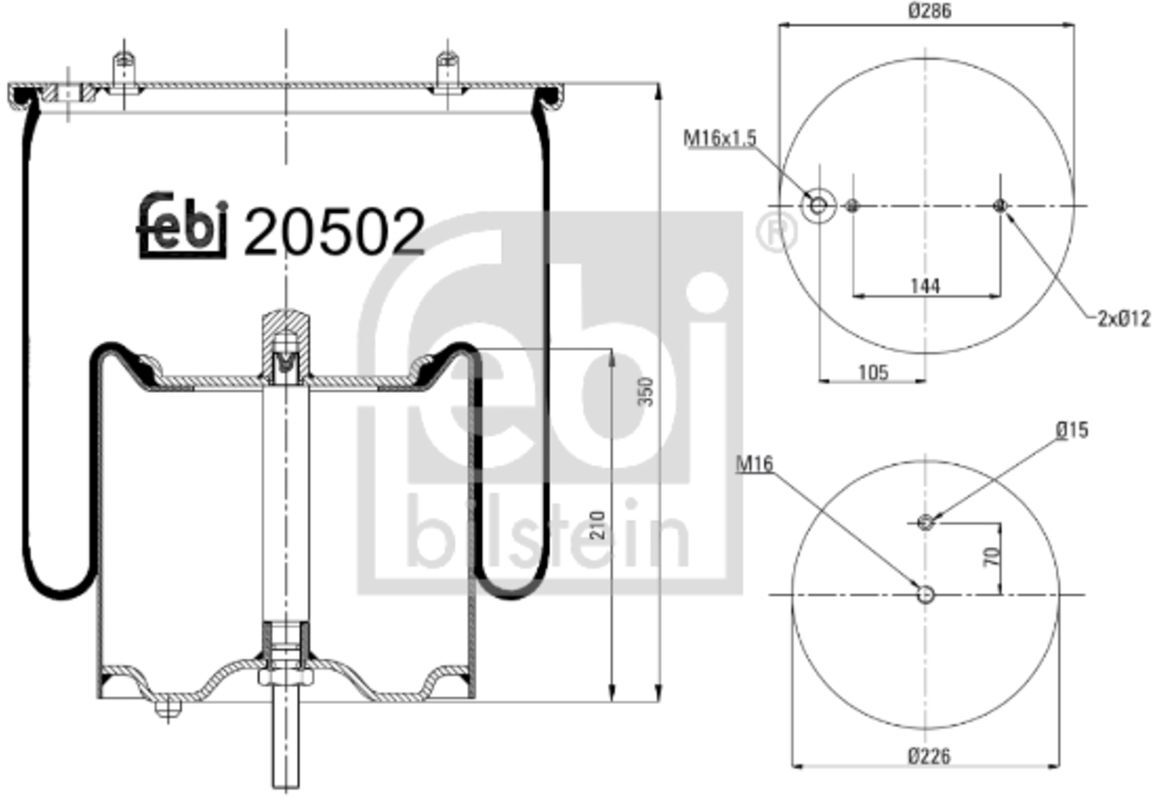 Federbalg, Luftfederung FEBI BILSTEIN 20502
