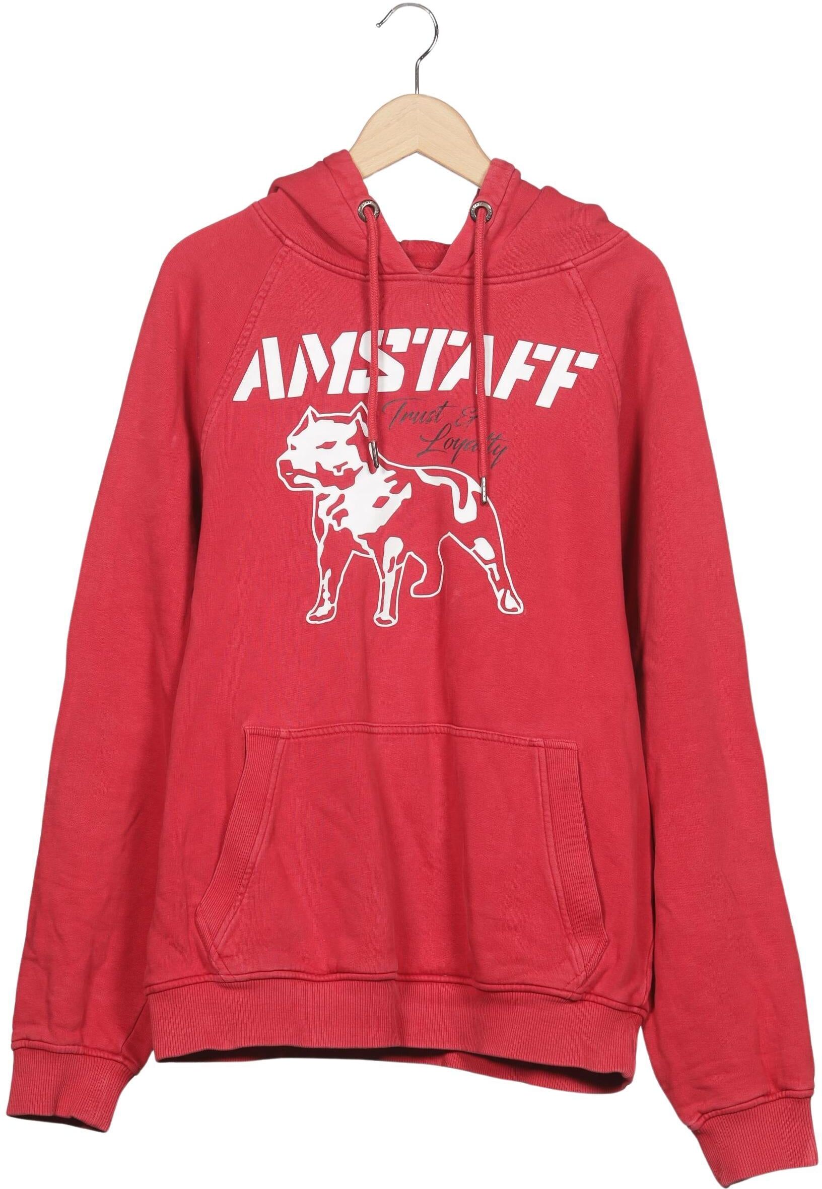 Amstaff Herren Kapuzenpullover, Rot, Gr. XL, kein / Etikett - Second Hand