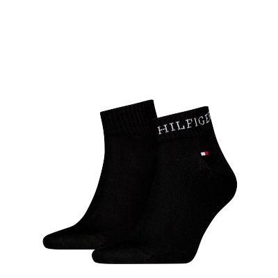 Tommy Hilfiger "TH MEN QUARTER 2P HILFIGER TAB" 2 Paar, Logo-Flag und Schriftzug