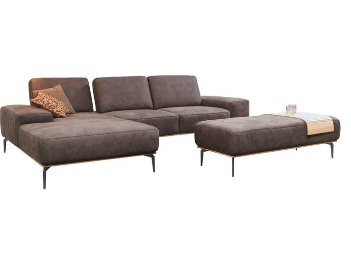Ecksofa, Braun, 319x178 cm, Longlife Xtra-Leder, L-Form, Modern, W.SCHILLIG
