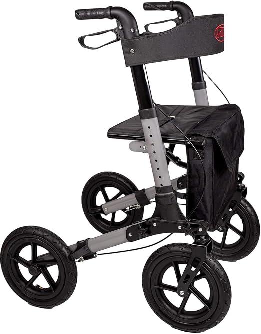 Reise-Rollator mit Luftbereifung, mehrfach faltbar für den Transport. AT51036