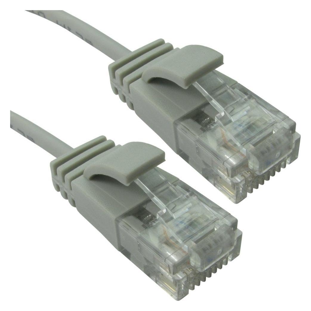 Cables Direct CDL 0.25M SLIM NET 6 LSOH - GREY (LSOH, CAT6, 0.25 m) (ERSLIM-100H)