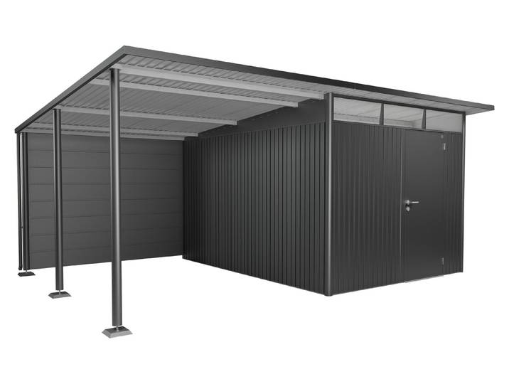 Biohort Rückwand für Seitendach L zu Gerätehaus AvantGarde Dunkelgrau
