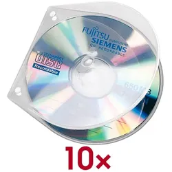 Veloflex CD-/DVD-Hüllen 10 Stück transparent