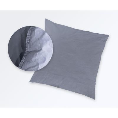 Kissenbezüge PRIMERA "Kissenbezüge »Stone Washed«, Primera (2 Stück)", blau (denim), B:80cm L:80cm, Renforcé, Obermaterial: 100% Baumwolle, Kissenbezüge, mit Stone-Washed Optik