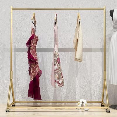 No "Gold Clothing Rack with Shelf Heavy Duty - 15.7""D x 59""W x 63""H"