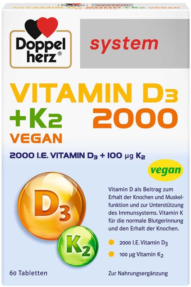 Doppelherz Vitamin D3 2000+k2 system Tabletten