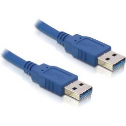 Delock USB-Kabel USB 3.0 USB-A Stecker, USB-A Stecker 1.50 m Blau 82430