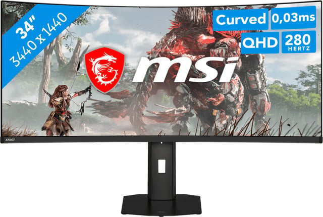 MSI MAG 341CQPDE X28 QD-OLED Curved Curved Gaming Monitor QHD 1440p 34 inch