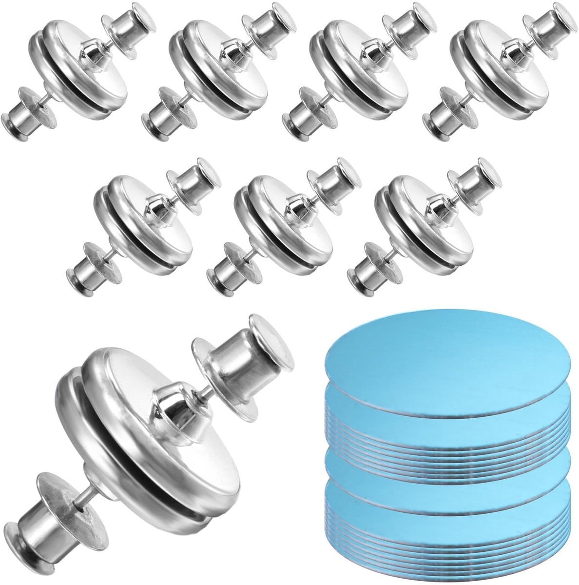 Aladdien Magnetische Douchegordijnclips - 16 stuks - Zilver