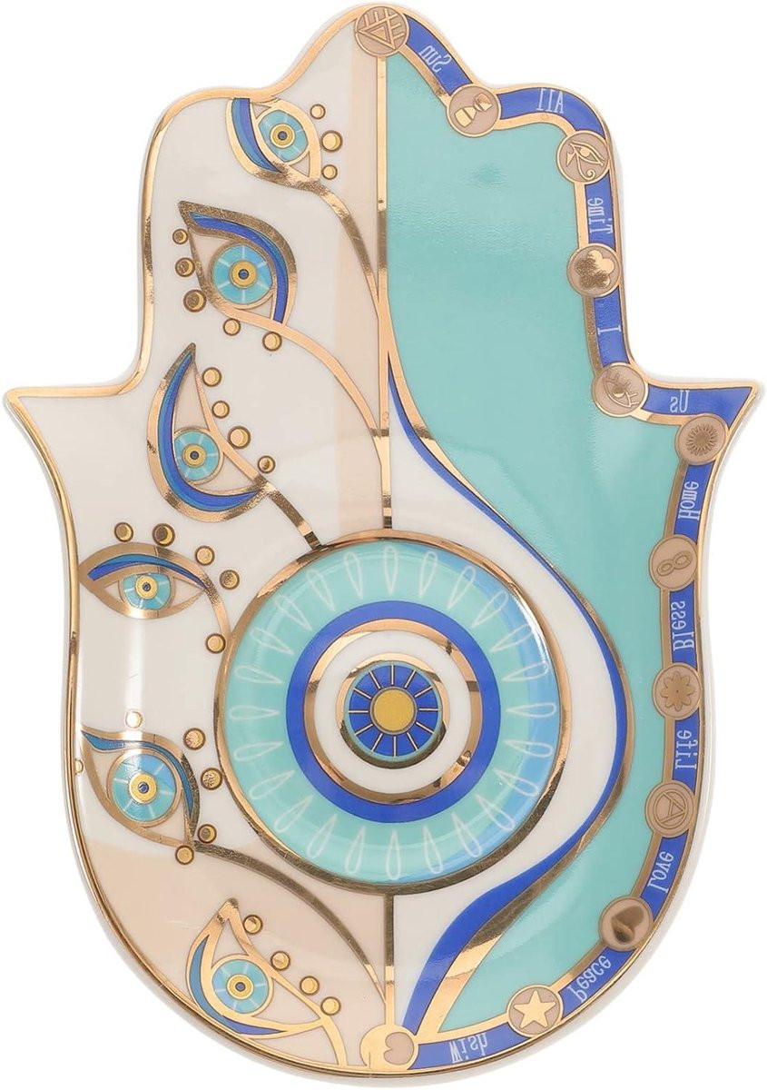 Keramische schaal handvorm design als sieradenhouder voor het opbergen van accessoires, 16 x 11 cm