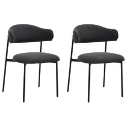 Stuhlset JERSEY Dunkelgrau, Webstoff