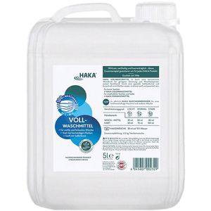 HAKA Waschmittel Vollwaschmittel ohne Aluminium, flüssig, Konzentrat, 5 Liter, Waschladungen 100