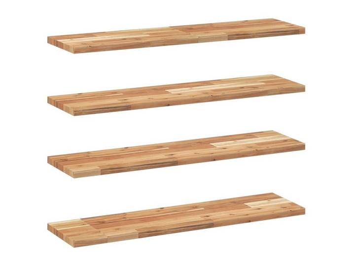 vidaXL Regal Schweberegale 4 Stk. 80x20x2 cm Massivholz Ölbehandelt, 4-tlg.