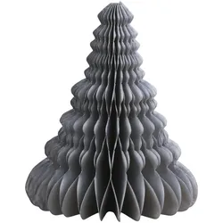 Chic Antique Weihnachtsbaumaufsteller aus Papier, H10/D8,5 cm, french grey