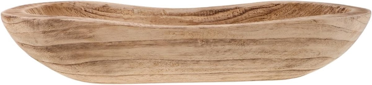 Handgemaakte houten deegkom voor decoratie en gebruik in de keuken of badkamer