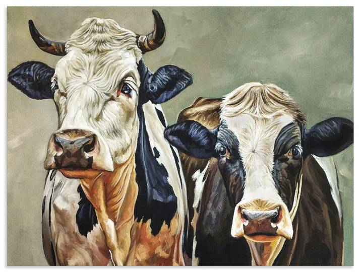 Wandbild ARTLAND Moo-Ment , farbe bild(er): grün, B:80cm H:60cm, Alu Dibond, Bilder, Wandbild, als Alubild, Leinwandbild, Poster, Wandaufkleber in verschied. Grössen