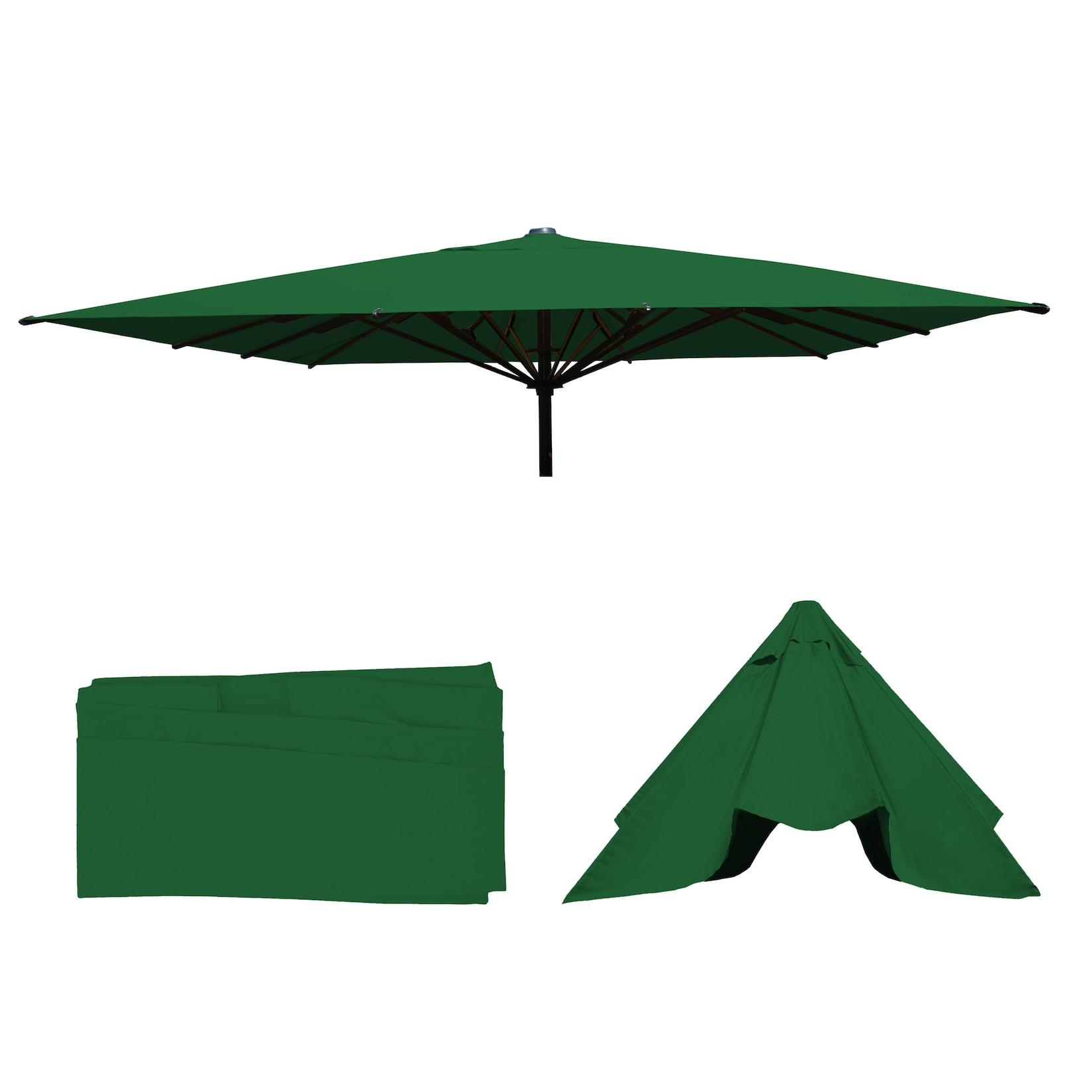 Ersatz-Bezug für Gastronomie Sonnenschirm MCW-D20, Sonnenschirmbezug Ersatzbezug, 5x5m (Ø7,2m) Polyester ~ dunkelgrün
