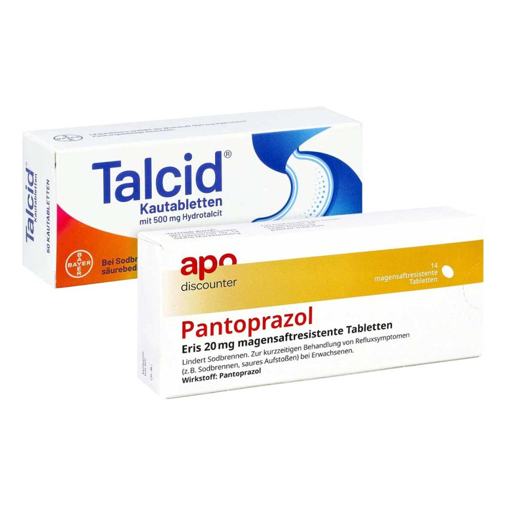 Talcid bei Sodbrennen + Pantoprazol Eris 20 mg TMR von apo-disco 08102033