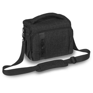 Pedea Kameratasche FASHION Gr. XL, aus Polyester, schwarz, mit Schultergurt, wasserabweisend, für DSLR- und Systemkameras