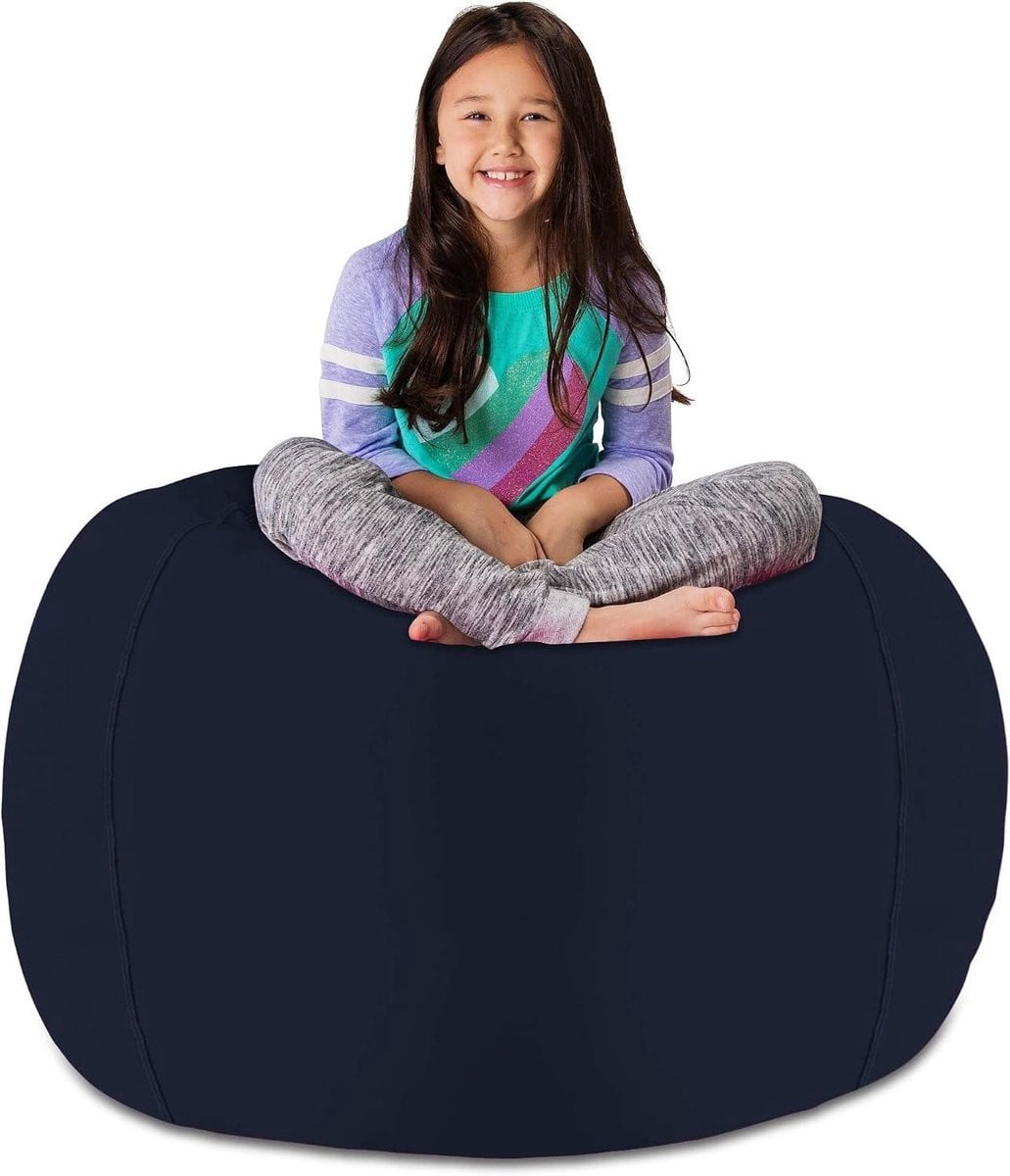 Marineblauwe Kinderen Zitzak en Opbergzak voor Speelgoed - X-Large 48 inch