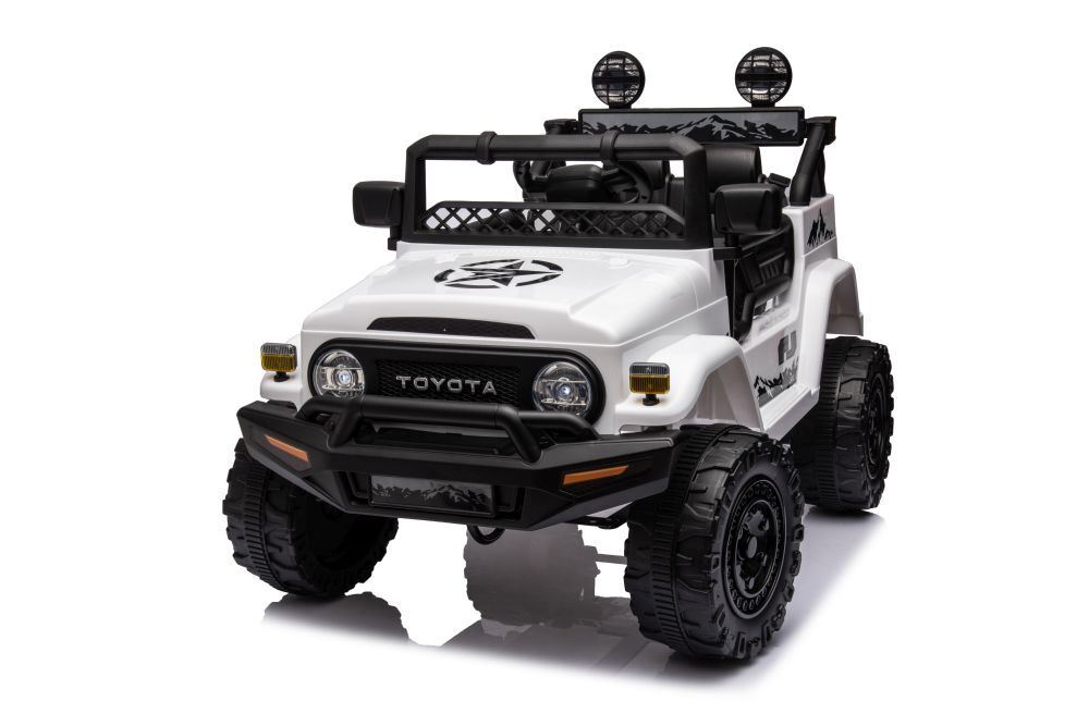 Elektro-Kinderauto Kinder Elektroauto Toyota FJ Weiß 4x4 LED+Musik Modul+FB
