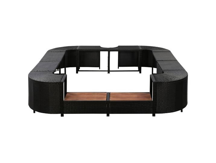 Whirlpool Rattan Umrandung quadratisch