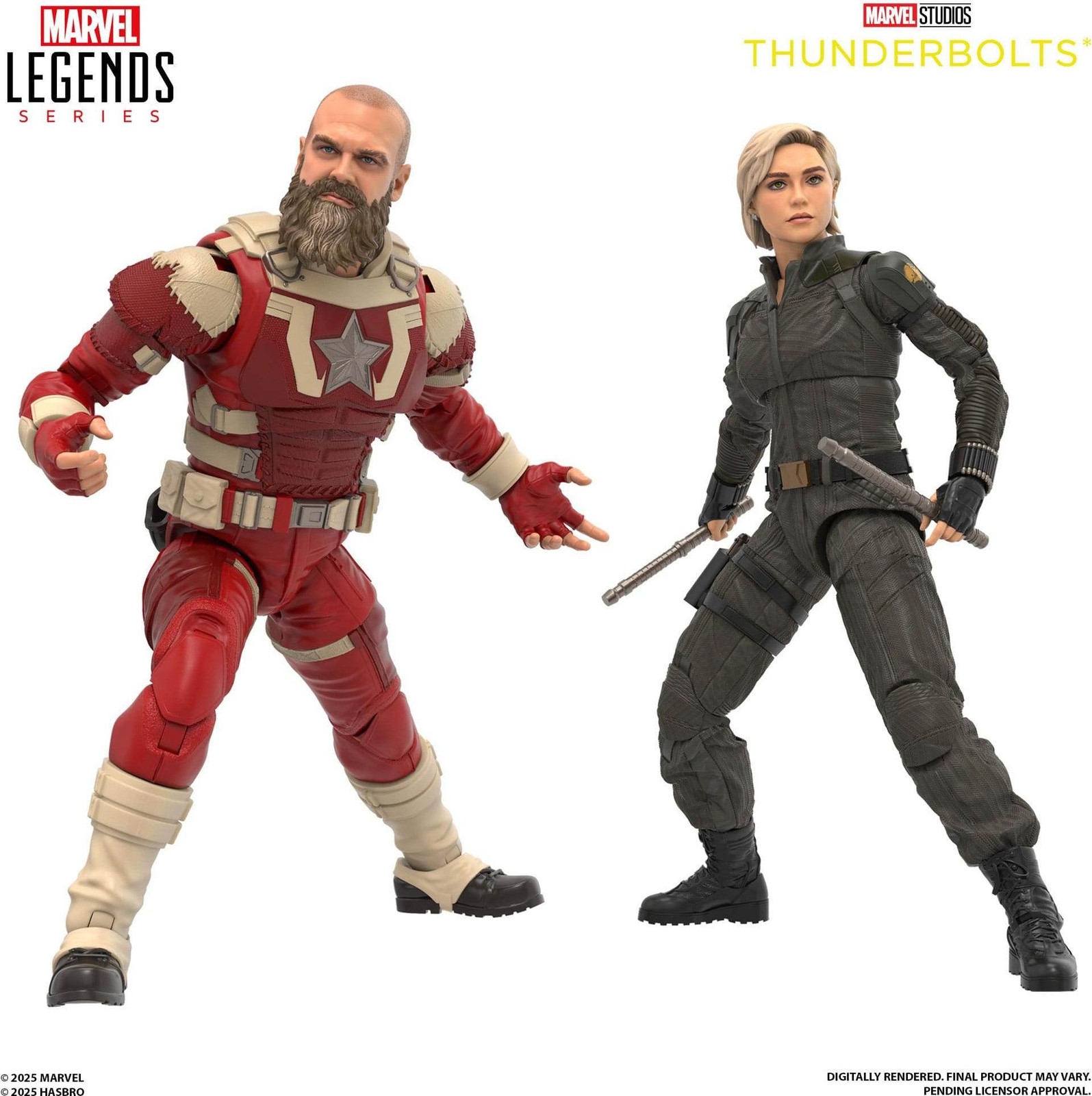 Hasbro Marvel Legends Thunderbolts actiefiguren 2-pack: Yelena Belova & Red Guardian, 15 cm