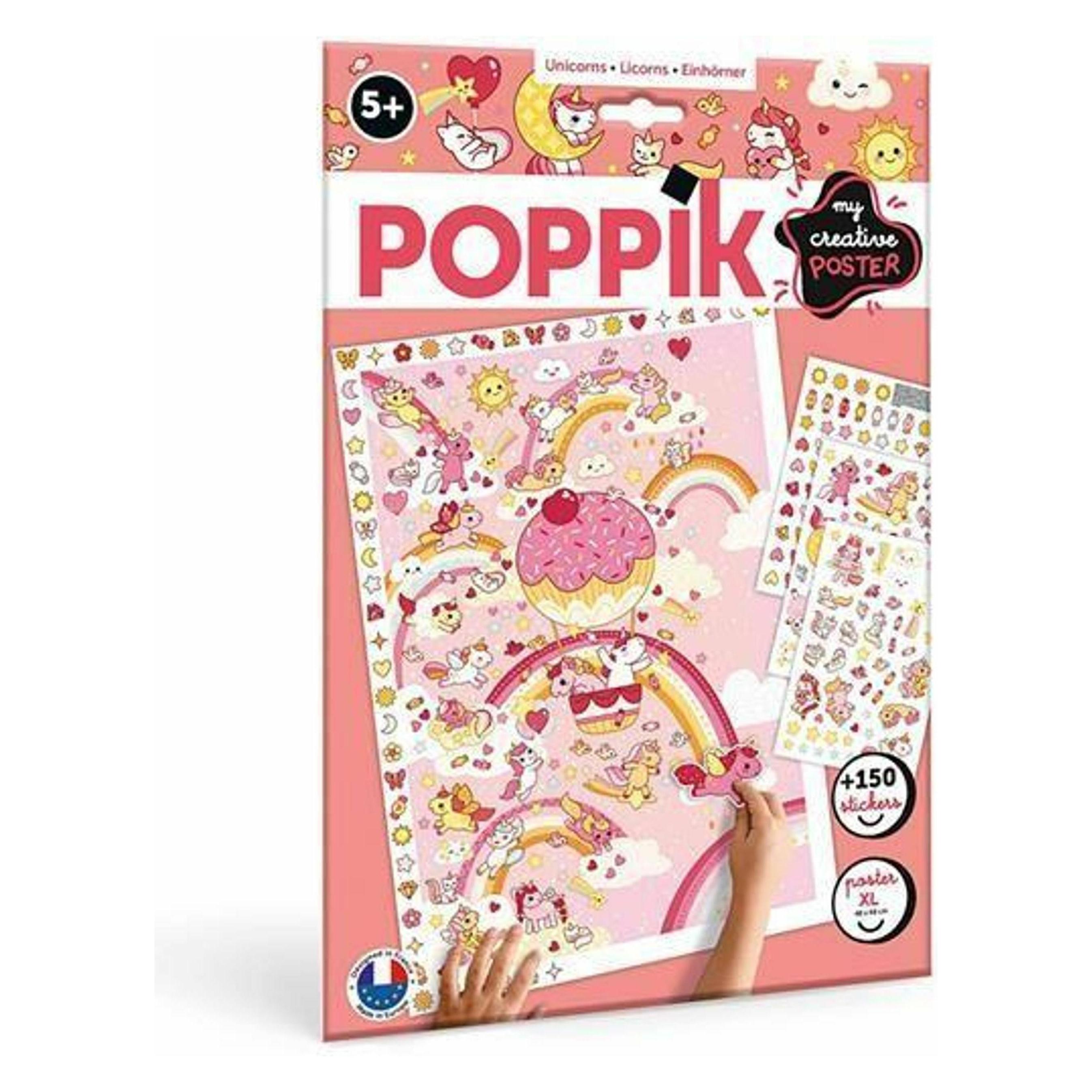 Poppik Sticker Kreativ Poster Einhörner (150 Sticker) (CRE001)