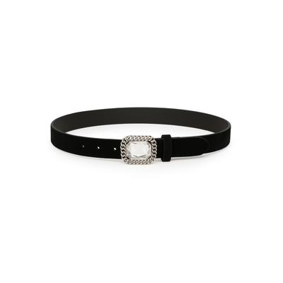 Ledergürtel "Elegant", Damen, Gr. TW85, schwarz, Leder, COLLEZIONE ALESSANDRO, unifarben, Basic, Gürtel Ledergürtel, aus echtem Leder, Made in Italy, mit Strass