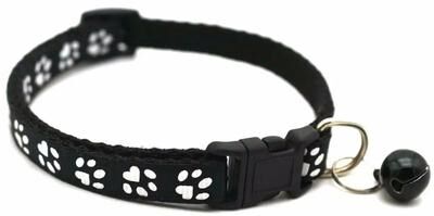 Uplift Essentials Charming Adjustable Pet Bell Collar black