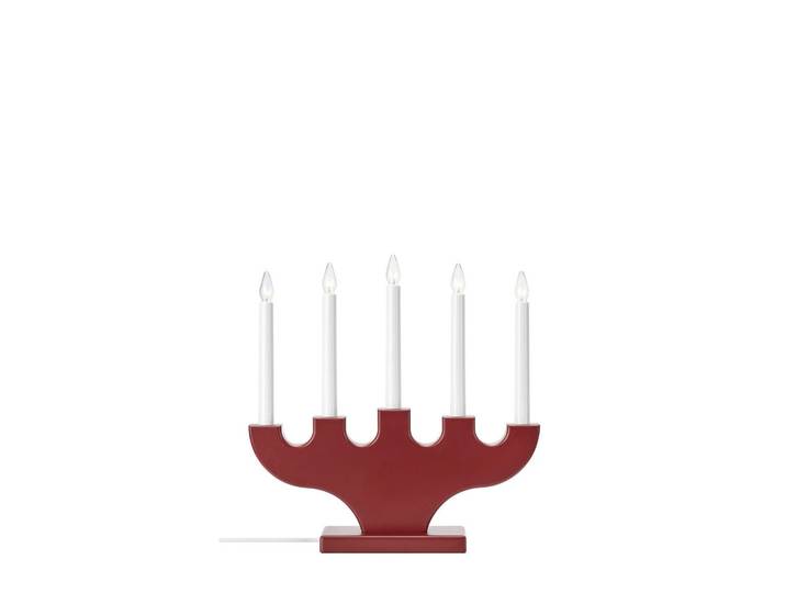 Markslöjd Weihnachtspyramide, Weiß, Dunkelrot, Kunststoff, 36x35.5x9 cm, CE, zum Stellen, Dekoration, Weihnachtsdekoration, Weihnachtsbeleuchtung