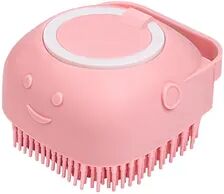 Smart Shopping Spot Dog Bathing Brush & Pet Massage Brush Soft Silicone Shampoo Dispenser For Dogs & Cats pink
