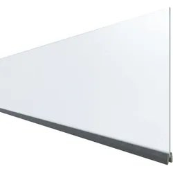 Traumgarten SYSTEM Dekorprofil DEKOR-MATT Kunstglas weiss 15 cm Anthrazitl für Rhombus