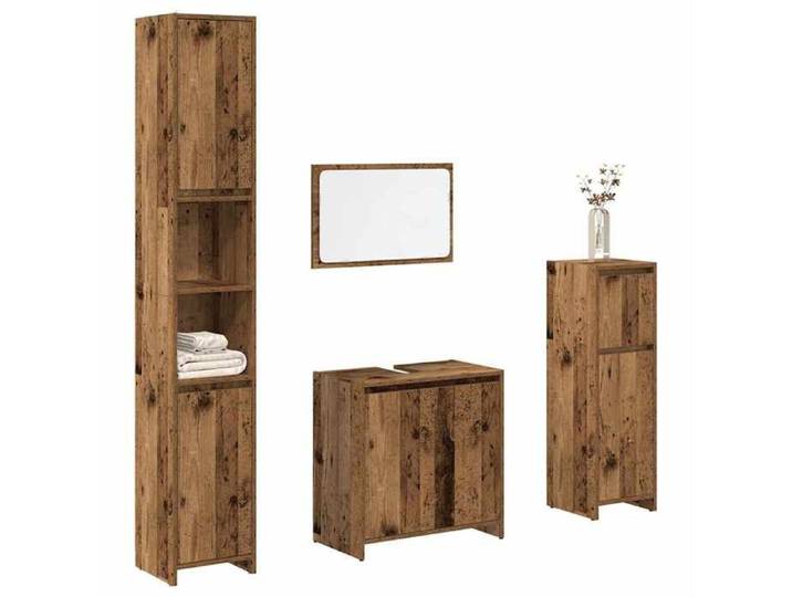 Ensemble de meubles salle de bain 4 pcs bois d'ingénierie armoire de salle de bain placard de salle de bain 3328555
