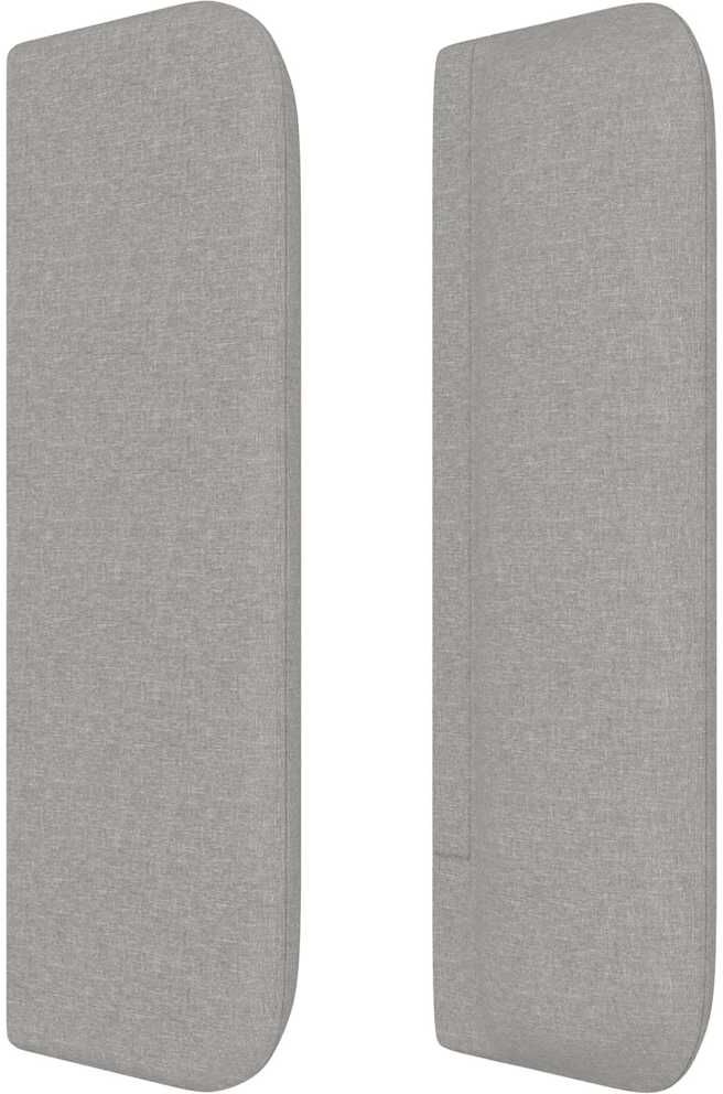 vidaXL Cabecero de tela gris claro 147x16x78/88 cm Gris