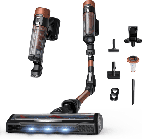 Aspirador escoba - Rowenta X Force Flex 10.80 RH7A73, Potencia succión 120 AW, 300 W, 60 min autonomía, Accesorios, Especial mascotas, Naranja
