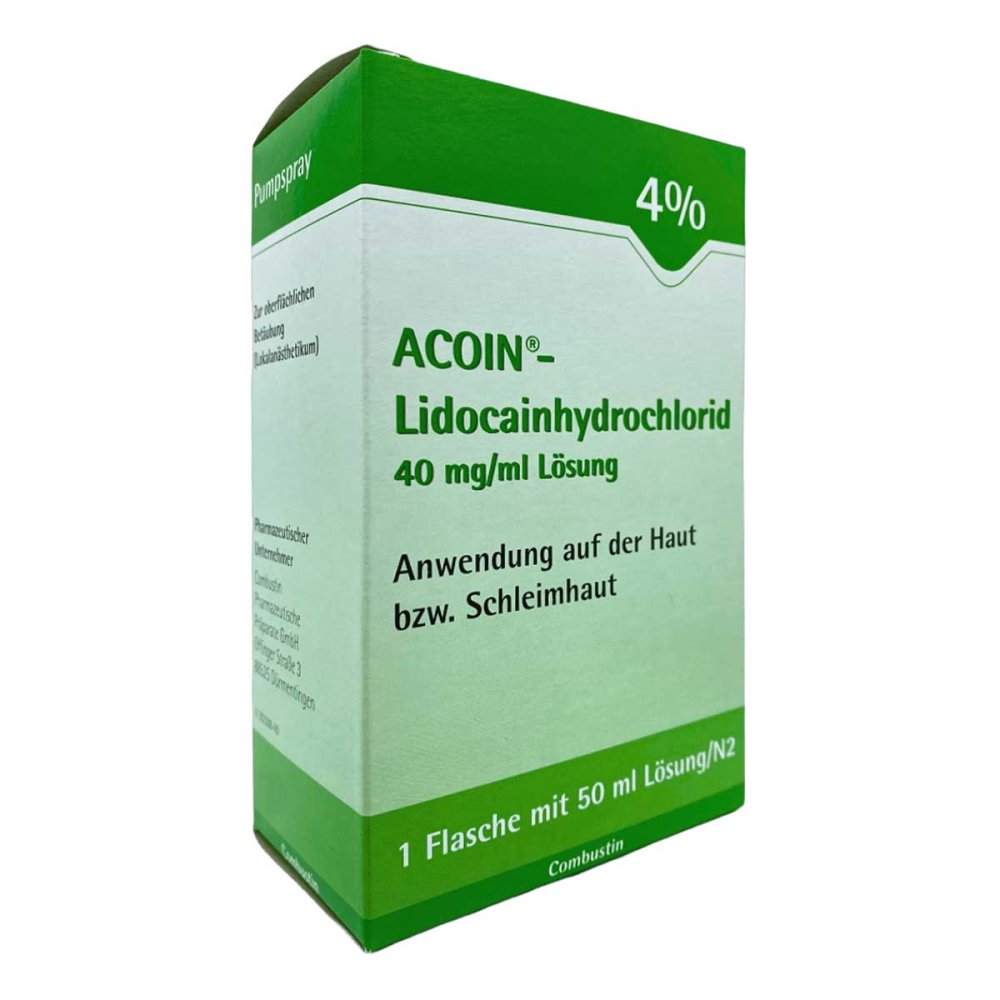 COMBUSTIN Pharmazeutische Präparate GmbH Acoin Lidocainhydrochlorid 40 mg/ml Lösung 07788652