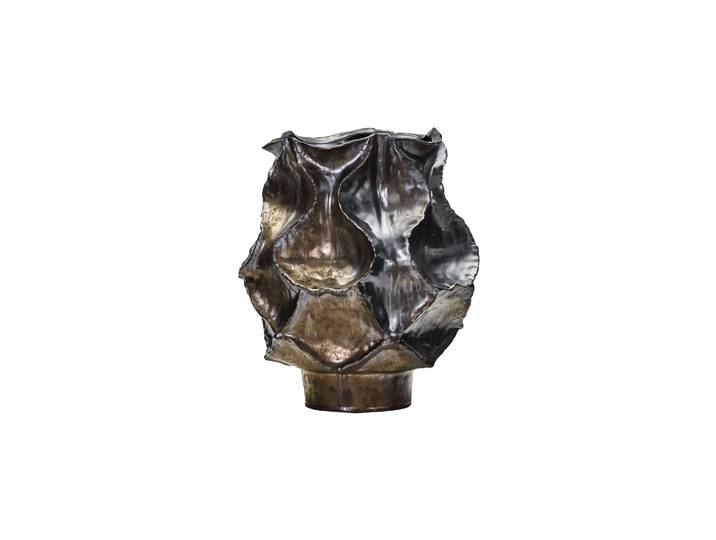 Vase sculptural en grès métallique antique HDWaves
